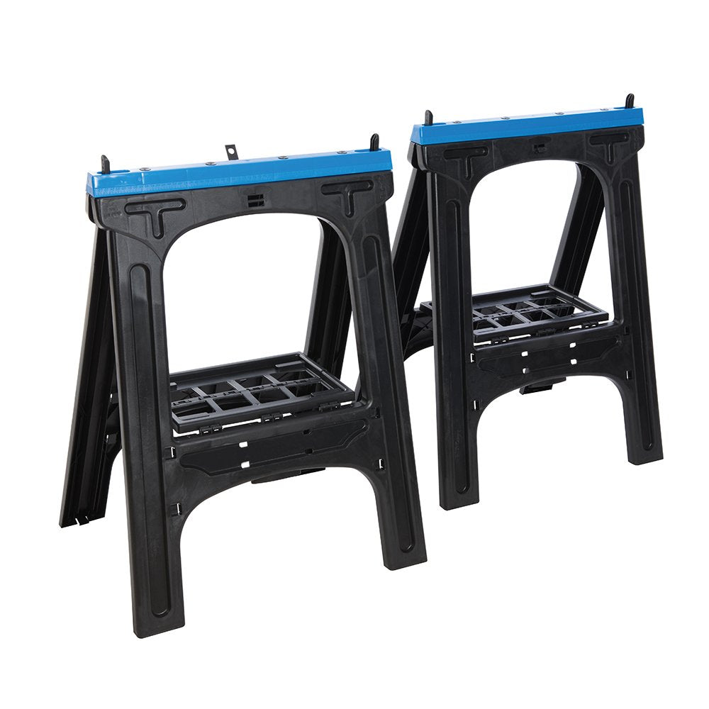 Silverline 973048 Sägeböcke, Doppelpckg. 200 kg 1 Schwarz, 1 Schwarz