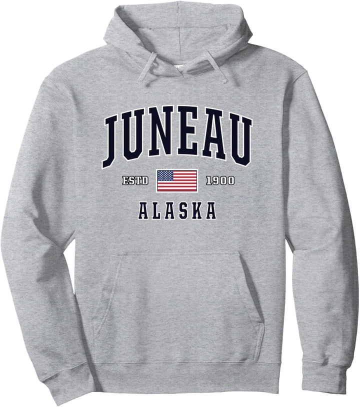 USA Flagge Stars & Stripes Juneau Alaska Pullover Hoodie