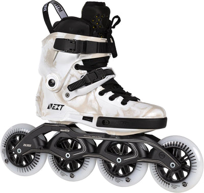 Powerslide Inline Skate Next Marble White 110, für Urban und Fitness, für Damen und Herren