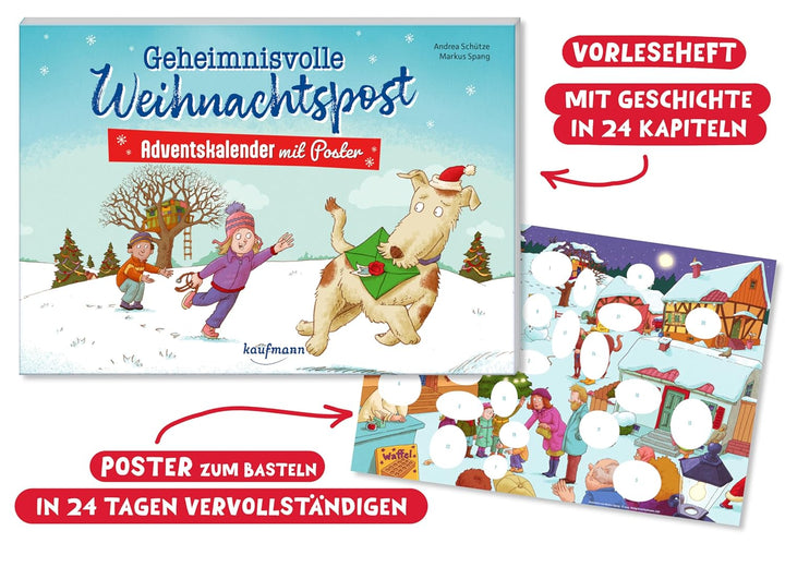 Geheimnisvolle Weihnachtspost: Adventskalender mit Poster (Adventskalender mit Geschichten für Kinde