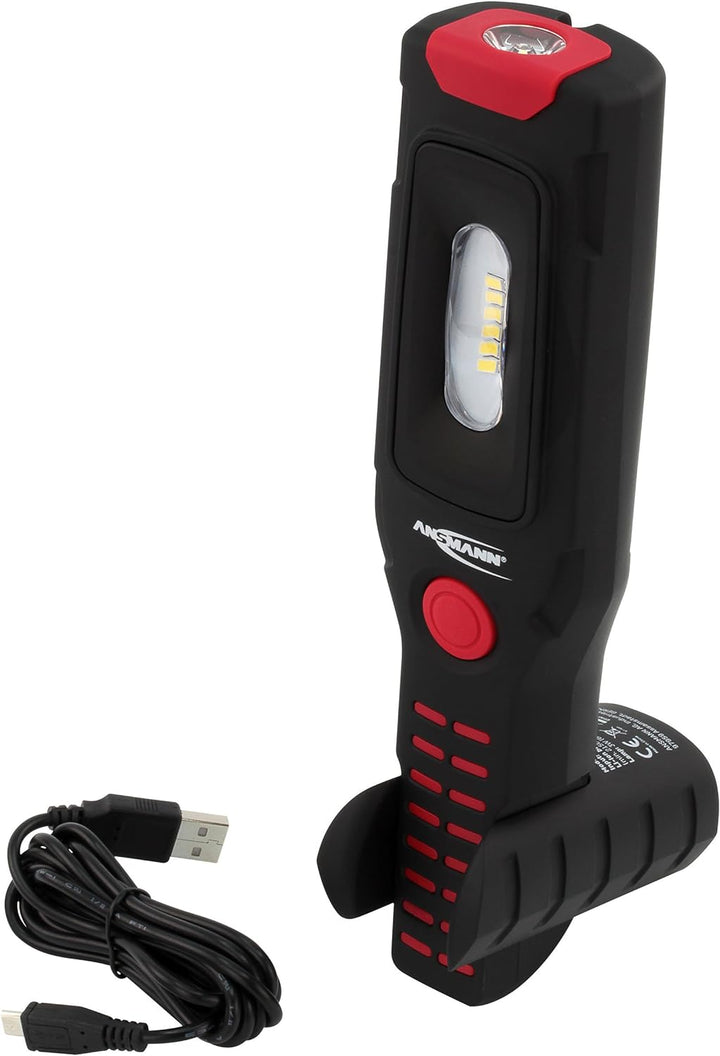 ANSMANN LED Werkstattlampe IL300R mit 325 Lumen - Arbeitsleuchte kabellos, flexibel & magnetisch - W
