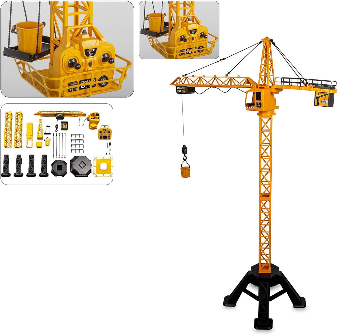JAMARA 406320 Turmdrehkran Crane XXL 128 2,4GHz - Kinder Spielzeug Ferngesteuert, Fernbedienung Rc T