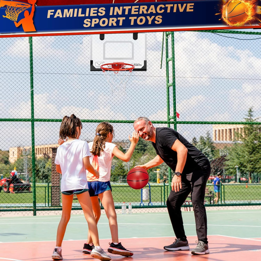 LNCOJOLM Indoor Mini Basketballkorb Basketball Hoop, kleine Bälle über Tür Small Board Hoop Spiel Se