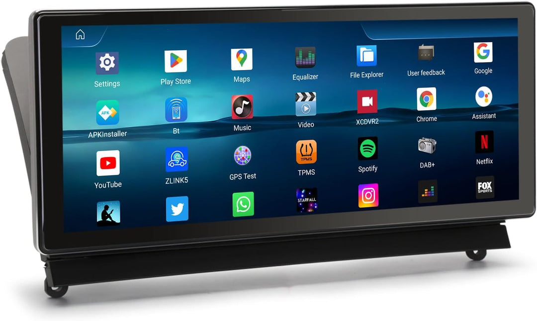 Erisin 10,25 Zoll 8-Kern 4GB+64GB Android 14 Autoradio Bluetooth mit GPS Navigation für Mercedes W20