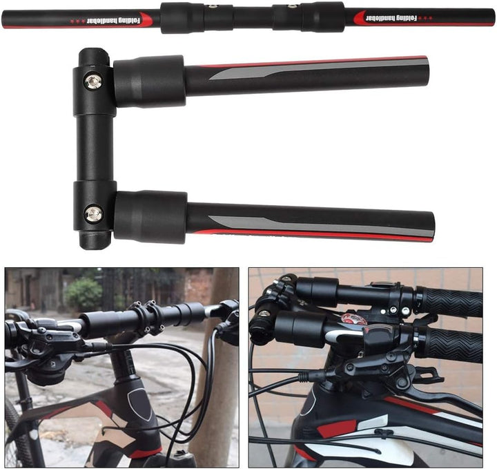 MAGT Fahrradlenker, Faltbarer Schnellspanner Fahrrad Lenker DIY Ersatz Zubehör für Rennrad Mountainb