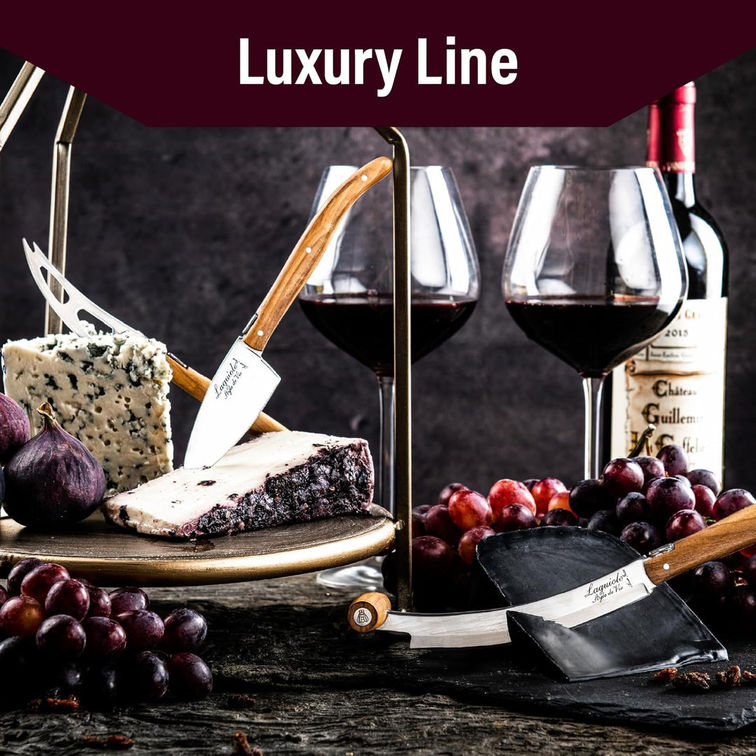 Laguiole Style de Vie Käsemesser-Set Luxury Line, 3-teilig, Olivenholz