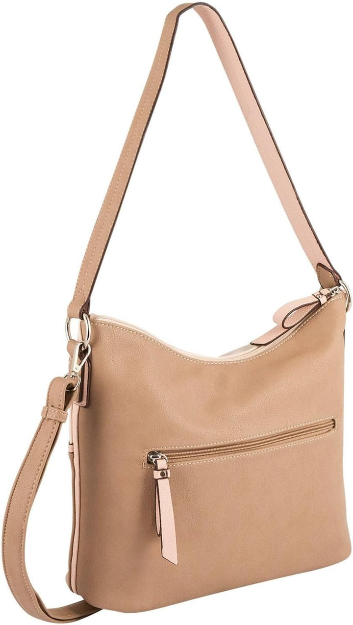 TOM TAILOR bags Jule Damen Hobo Bag Schultertasche 31,5 x 12,5 x 28 Mixed Rose, 31,5 x 12,5 x 28 Mix