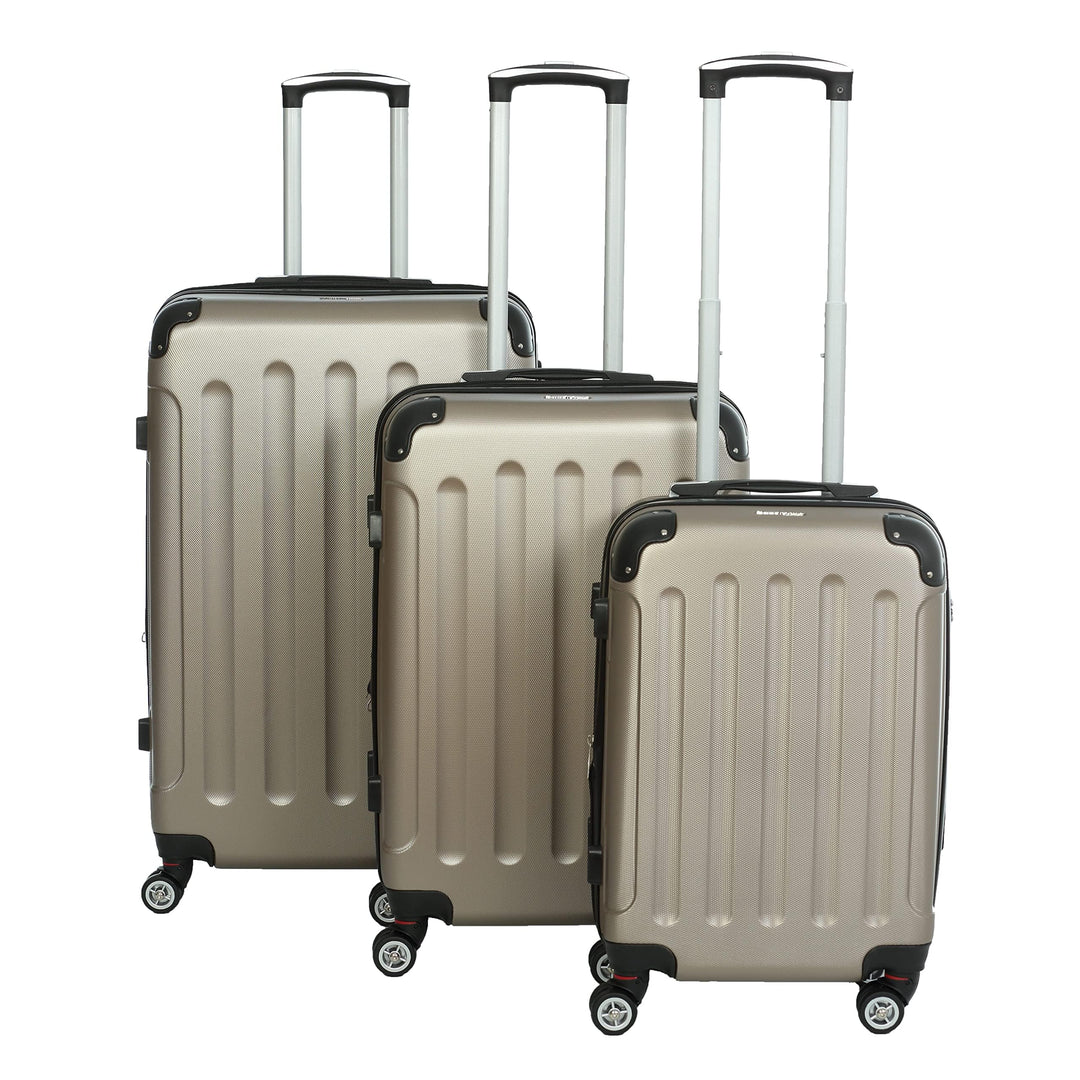 INVIDA Glüückskind Luxus Koffer Trolley Kofferset aus ABS in 6 Farben und Einzel oder im Set Frei Wä