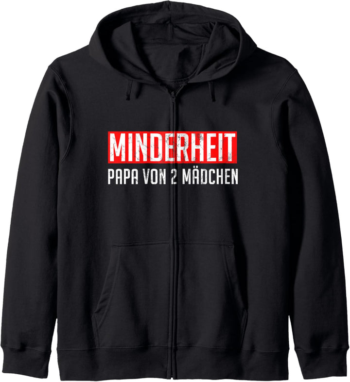 Papa Von 2 Mädchen Töchter Minderheit Vatertagsgeschenk Kapuzenjacke