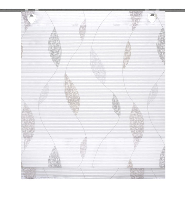 Home fashion Magnetrollo Querstreifen Digitaldruck Paolo, Stein, 130 X 45 cm