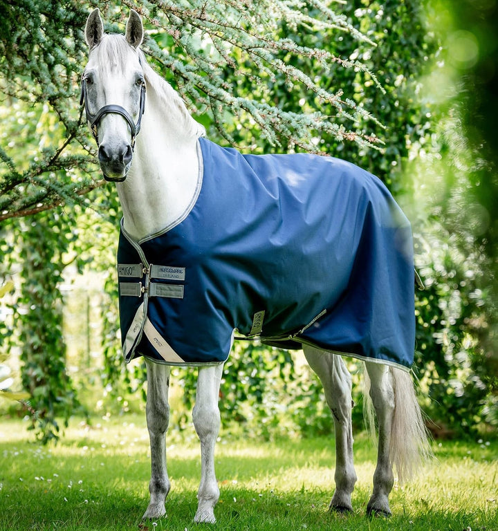 Horseware Amigo Bravo 12 Turnout Medium 250g - Navy/Blue/Strong Blue & Black 66 Marineblau/Titangrau