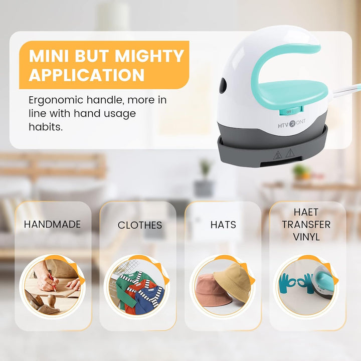 HTVRONT Heat Press Mini Heat Press Machine, Small Heat Press Portable Iron Press Machine for T Shirt