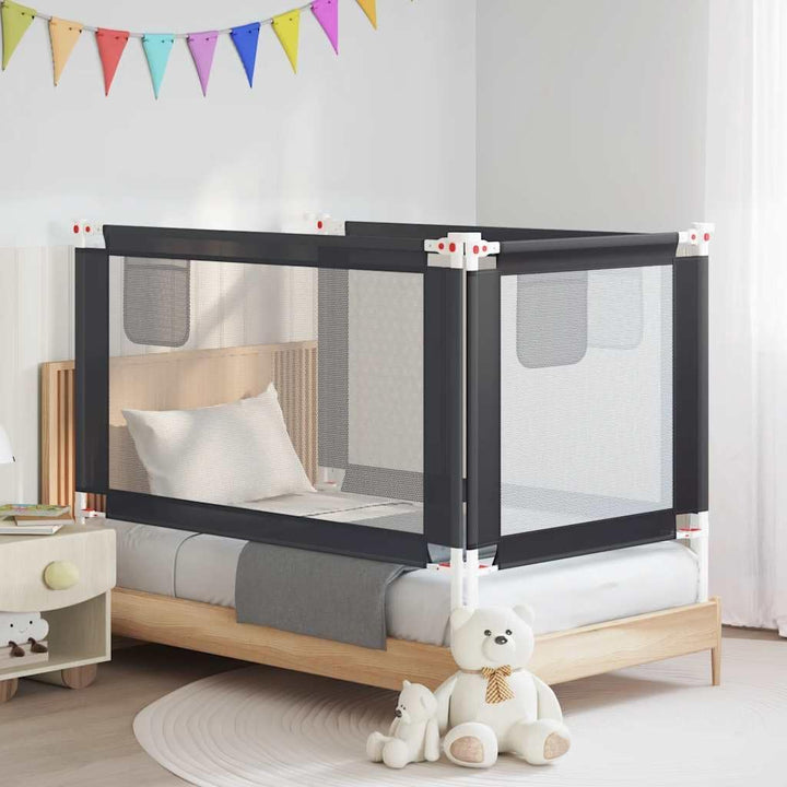 SMARTGROUPSTORE BD - BD Sicherheitsgeländer Kinderbett Dunkelgrau Stoff 140 x 25 cm 140 x 25 cm Dunk