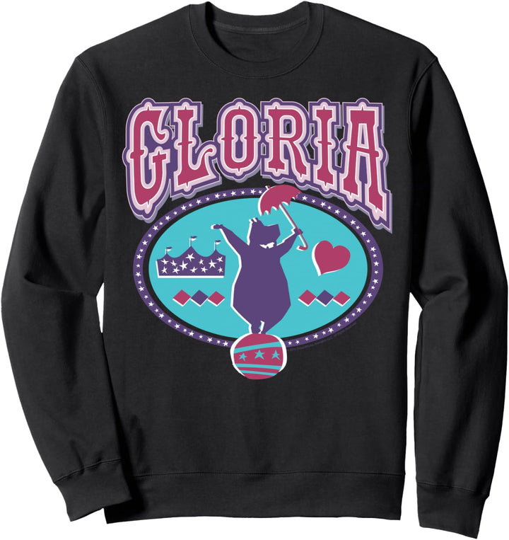 Madagascar Gloria Circus Hippo Silhouette Poster Sweatshirt