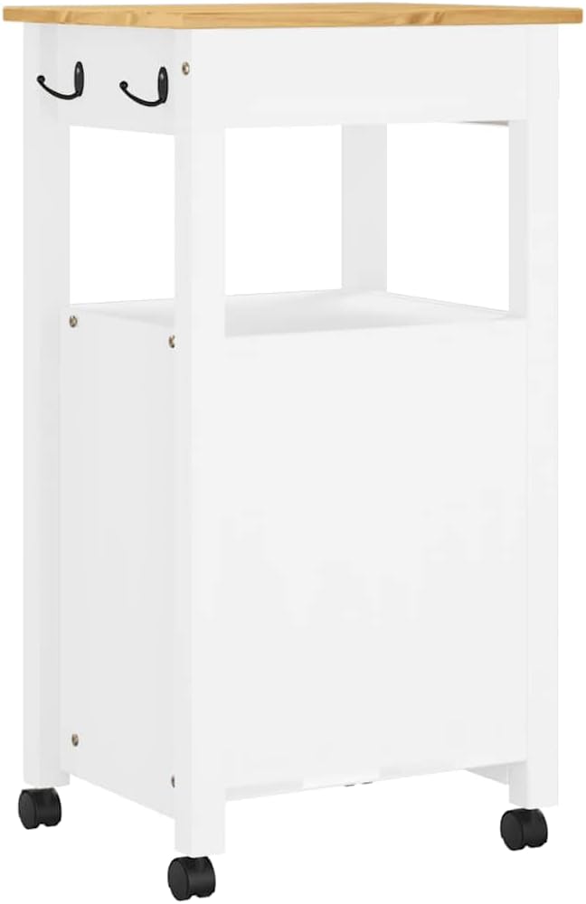 vidaXL Küchenwagen, Servierwagen mit viel Stauraum, Beistellwagen für Küche Wohnzimmer Badezimmer, T