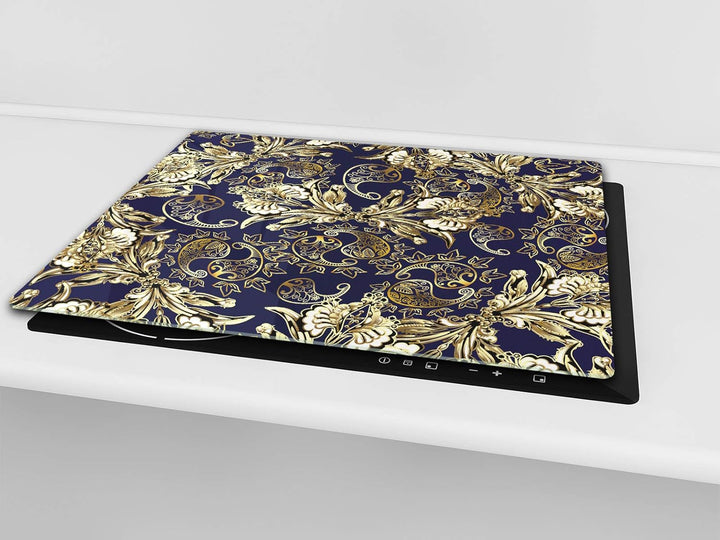 Küchenbrett aus Hartglas und Induktionskochplattenabdeckung – Schneideplatten SINGLE mit 60 x 52 cm