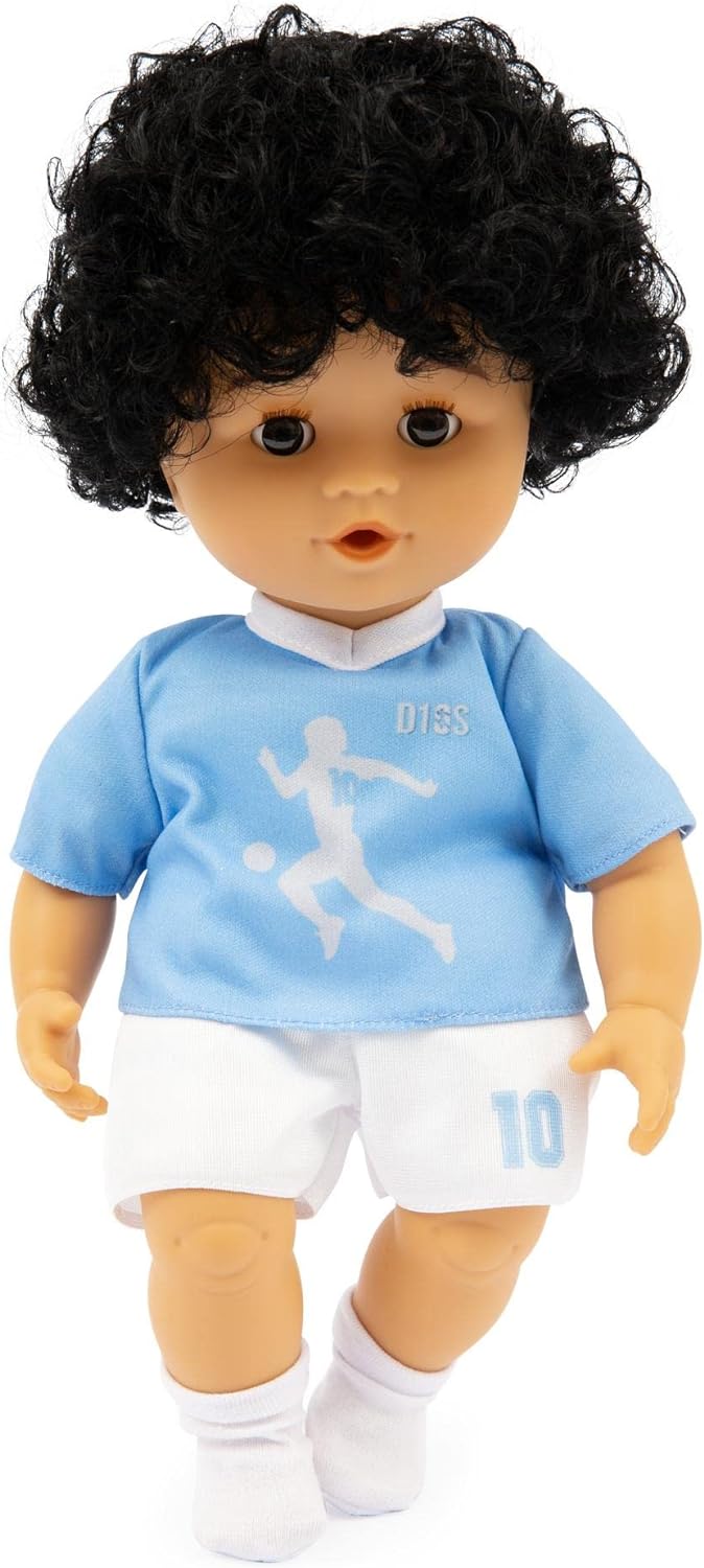 Cicciobello D10S Version Fussballspieler von Neapel, Höhe 30 cm mit weichem Körper und Schnuller, fü