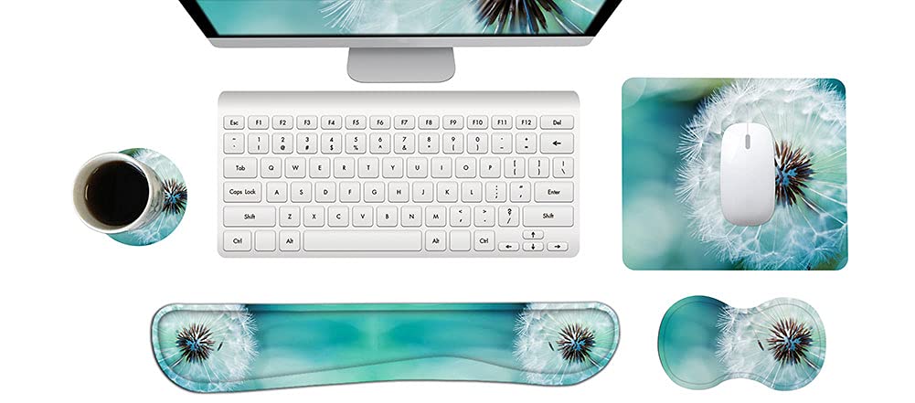Handballenauflage Tastatur + Mauspad + Handgelenkauflage + Untersetzer, Memory Foam 4-in-1 Handgelen