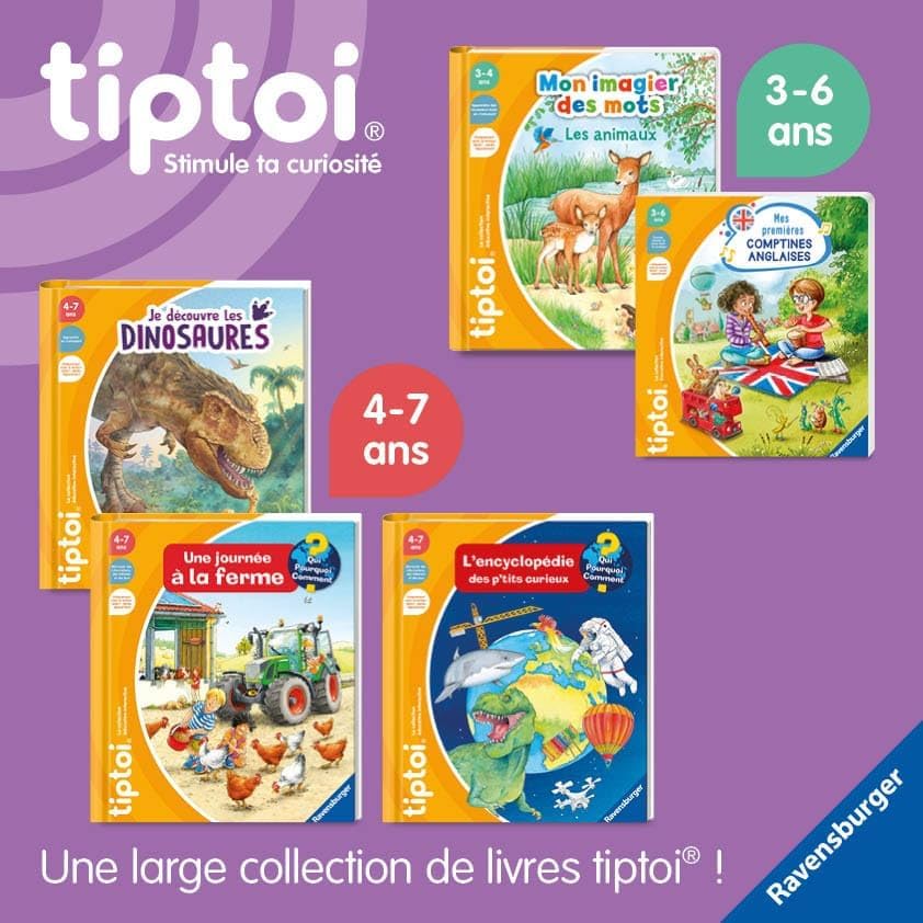 Ravensburger - tiptoi Starter Set Deluxe – Player + Ladestation + Buch Mein Bild der Wörter Die Tier