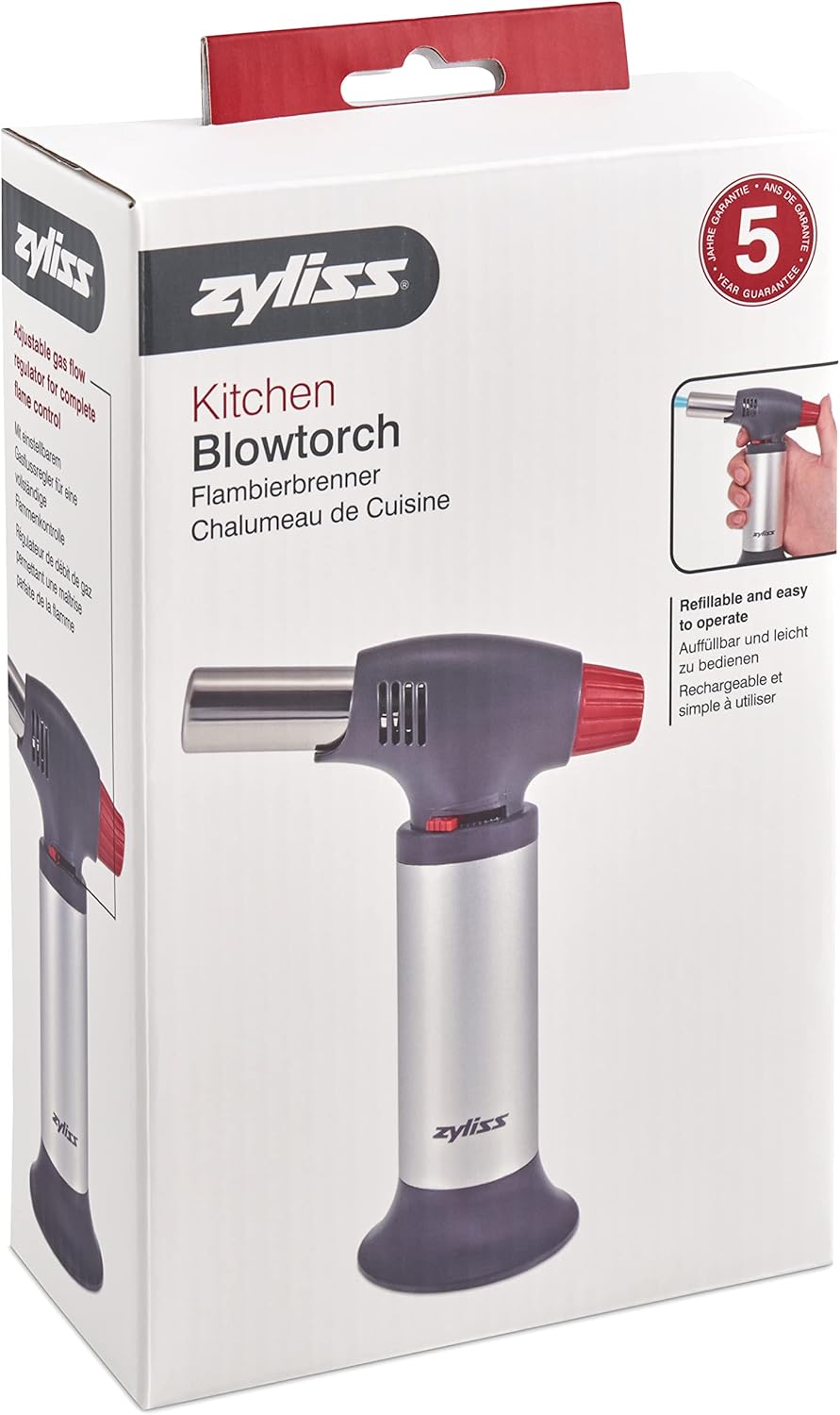 Zyliss E980202 Küchenbrenner, Silber/Schwarz, Kochwerkzeug zum Bräunen/Karamalisieren von Lebensmitt