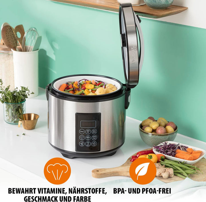 Tristar Reis- und Dampfgarer XL (2,2 L), 24 h Warmhaltefunktion, 7 Programme, Digitales Bedienfeld,