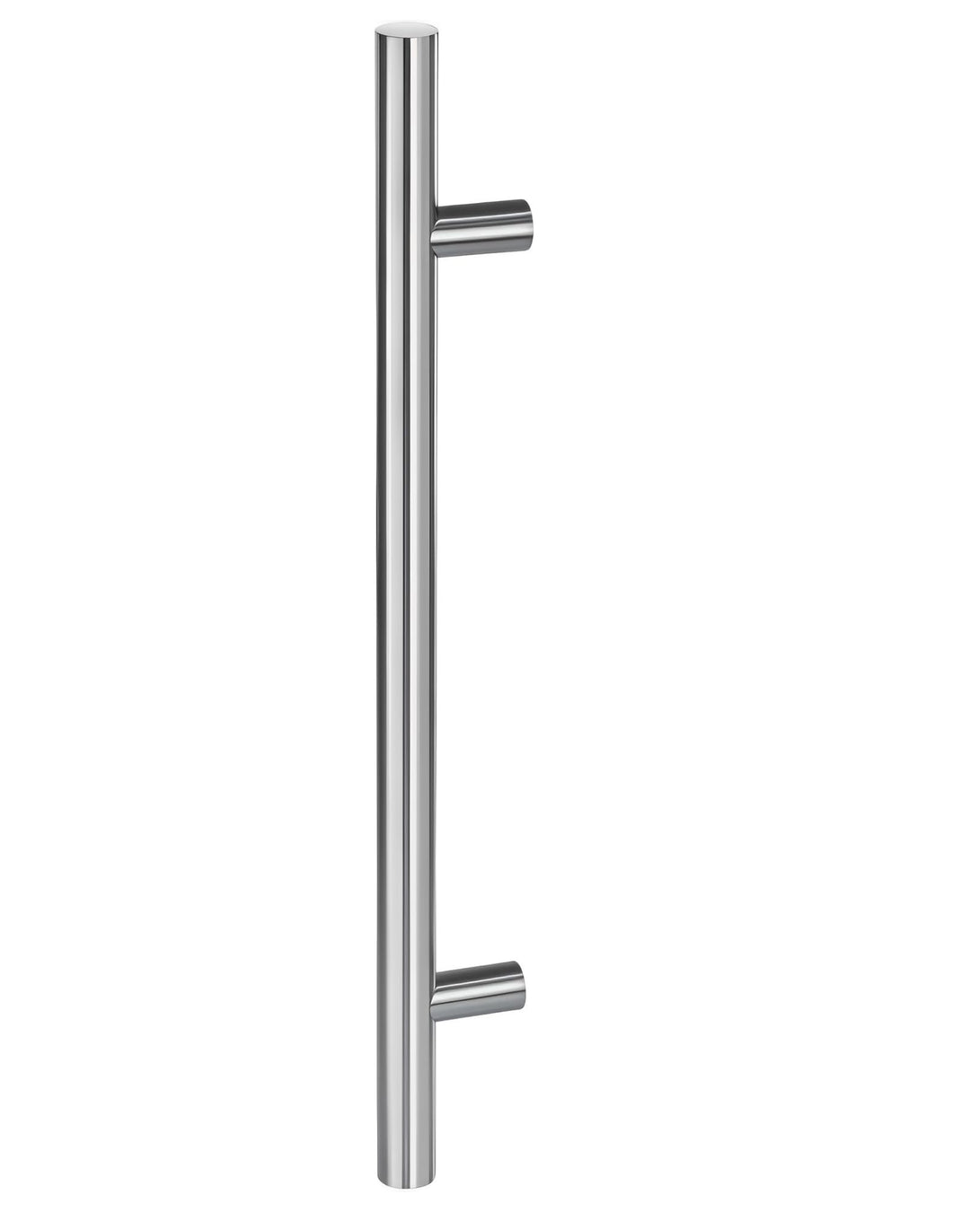 Gedotec Edelstahl Stossgriff | Haustürgriff 400 x 300 mm | 1 Stück | rostfreier Tür-Griff rund | Hau