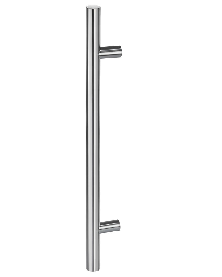 Gedotec Edelstahl Stossgriff | Haustürgriff 400 x 300 mm | 1 Stück | rostfreier Tür-Griff rund | Hau