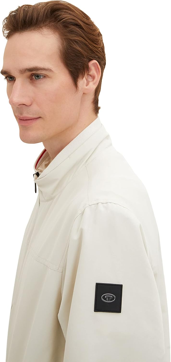 TOM TAILOR Herren Blouson Jacke mit Stehkragen L 26199 - Beige Alfalfa, L 26199 - Beige Alfalfa