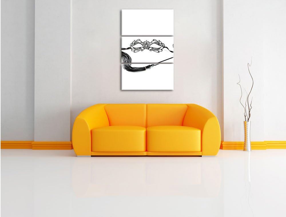 Pixxprint Sexy Frauenoberkörper mit Seilen als Leinwandbild/Grösse: 3 Teilig (120x80) cm/Wandbild/Ku