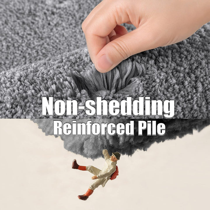 ROLIZOE Extrem Dicker Badematte rutschfest Badteppich Hochsaugfähige Badezimmerteppich Superweicher