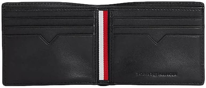 Tommy Hilfiger Herren Moderne Mini-Geldbörse aus Leder, Schwarz Einheitsgrösse Schwarz, Einheitsgrös