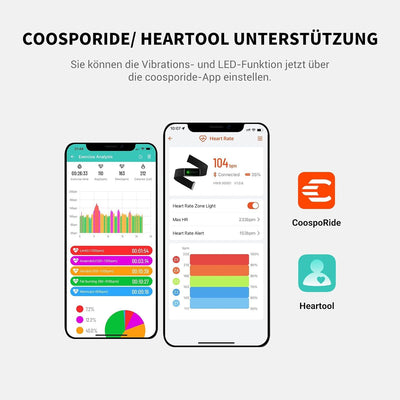 COOSPO H9Z Pulsmesser Brustgurt, Wiederaufladbare Bluetooth 5.0/ ANT+ Herzfrequenzmesser Brustgurt,