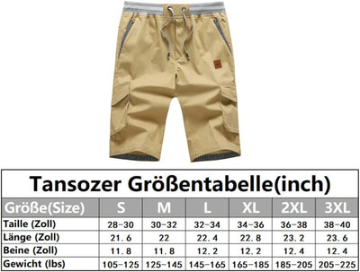 Tansozer Kurze Hosen Herren Shorts Herren Sommer Freizeit mit 6 Taschen S Blau6602, S Blau6602