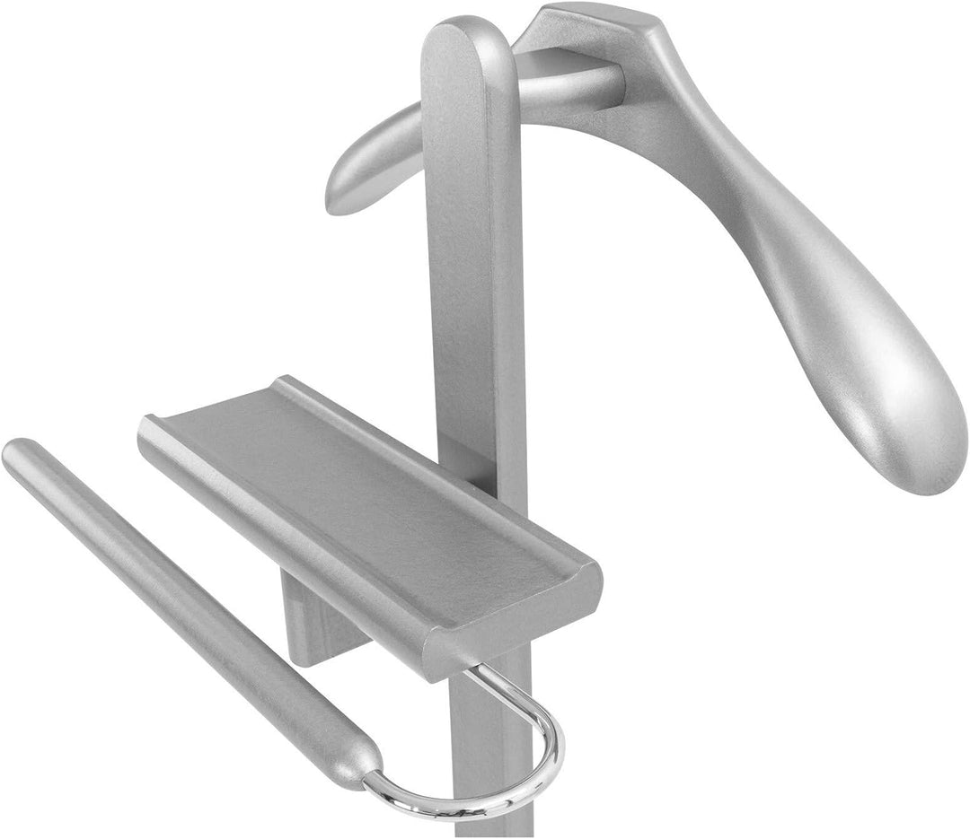 Herrendiener Stummer Diener Herrenbutler Anzugsständer Henri Premium Silber H104 cm x B44 cm x T26 c