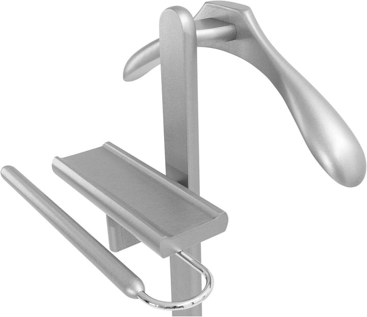 Herrendiener Stummer Diener Herrenbutler Anzugsständer Henri Premium Silber H104 cm x B44 cm x T26 c