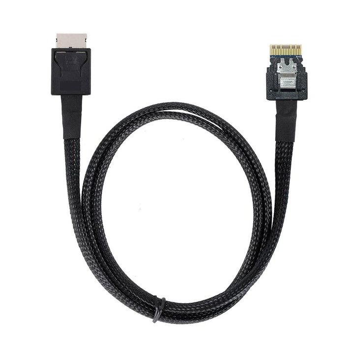 CY Slimline Kabel OcuLink PCIe PCI-Express SFF-8611 4i auf SFF-8654 SSD Datenaktivkabel 50cm Black 8