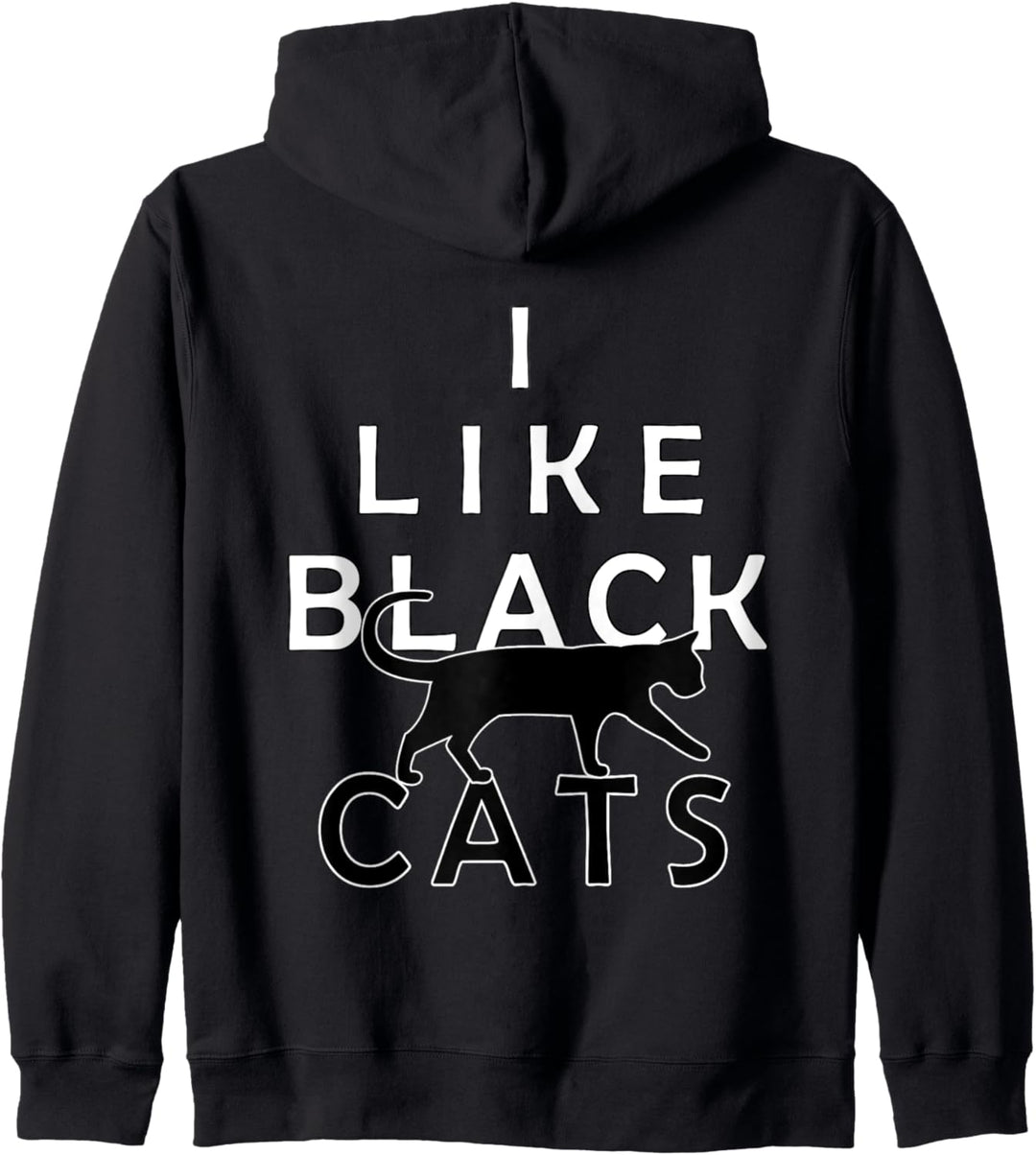I Like Black Cats - Ich mag schwarze Katzen Kapuzenjacke