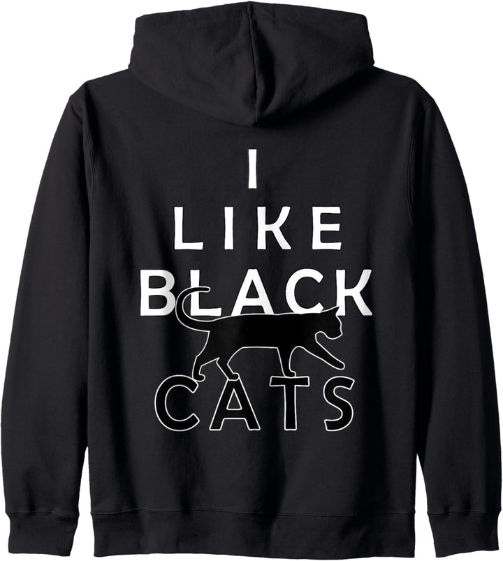 I Like Black Cats - Ich mag schwarze Katzen Kapuzenjacke