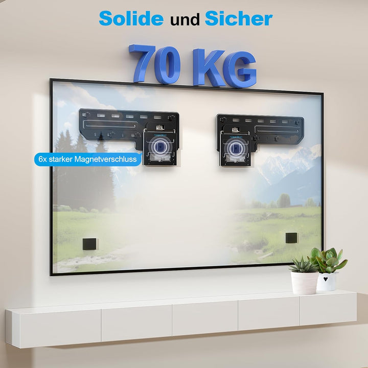 Supcline Ultra Slim TV Wandhalterung für 42 bis 100 Zoll Frame TV-Rahmen & Flach Fernseher, nur 0,8c