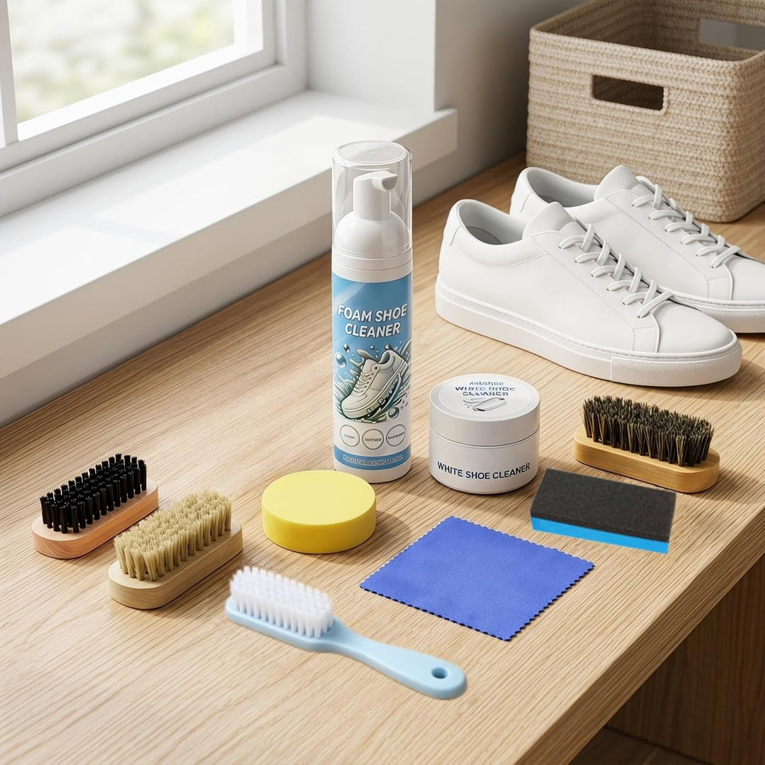 SHENYI 10-in-1 Sneaker Cleaner Set Enthält Reinigungsspray Reinigungspaste Reinigungstuch Reinigungs