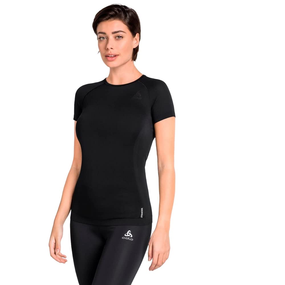 Odlo Damen Performance X-Light Eco_188501 Funktionsunterwäsche Kurzarm Shirt (1er Pack) XS Schwarz,