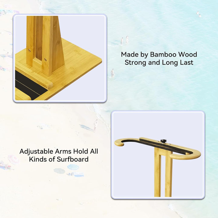 TWO STONES Paddle Board Rack Aufbewahrung, vertikaler Surfbrett-Ständer, Surfbrett-Rack für wandfrei