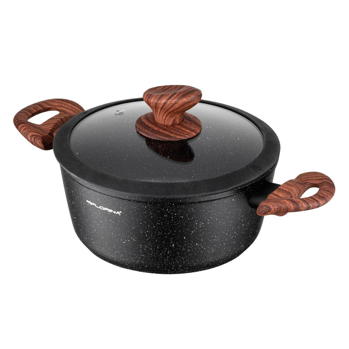 FLORINA Aluminiumtopf MASTER BLACK 28 cm 6.5L | Antihaftbeschichtung | Für alle Herdarten inkl. Indu