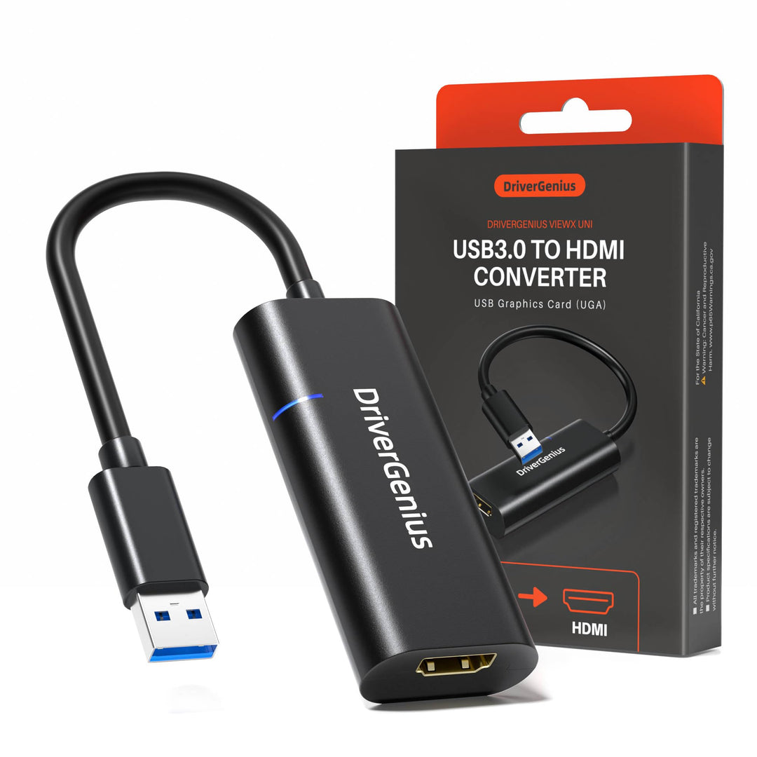 DriverGenius USB 3.0/2.0 Typ-A auf HDMI Adapter Konverter für Monitor - Externe Video und Grafikkart