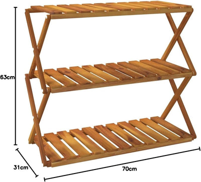 ZQQLVOO Bücherregale Bücherregal Standregal Lagerregal cd Regal Klappregal 3 Böden Braun 70x31x63 cm