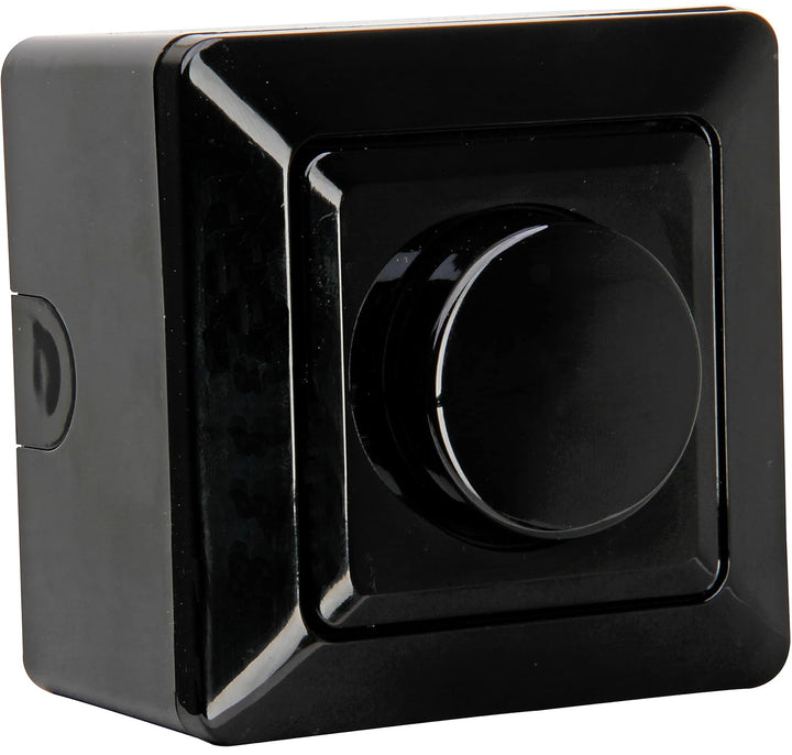 KOPP Aufputz-Programm Standard, schwarz, LED-Dimmer (Phasenanschnittsdimmer), 3-35 W, 820205009 Schw