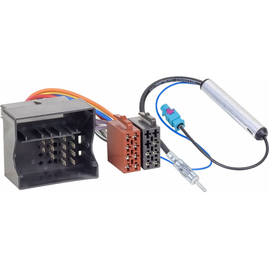 Audioproject A124 - Radioadapter Set Quadlock auf ISO + Antennenadapter Fakra auf DIN kompatibel für