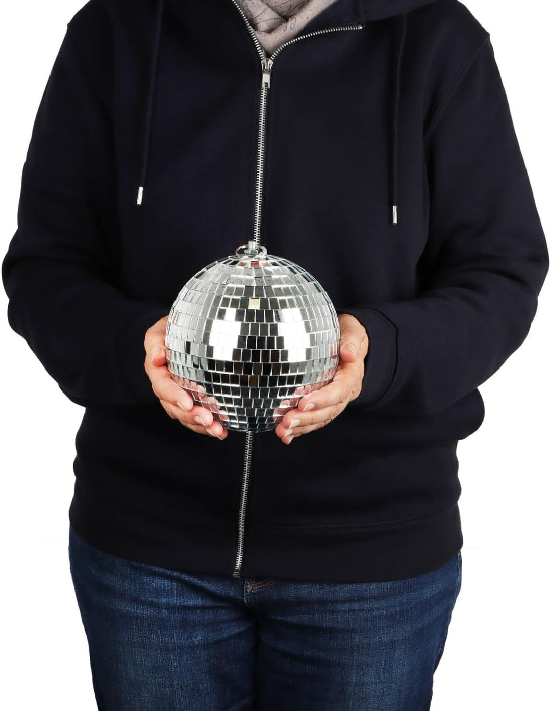 com-four® Discokugel - Spiegelkugel zum Aufhängen - Disco Ball für Party - Partykugel für Silvester,