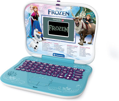 Clementoni Disney Frozen Laptop-Lernspiel, 4 Jahre, Kinder, elektronisches Geschenk, Italienischer s