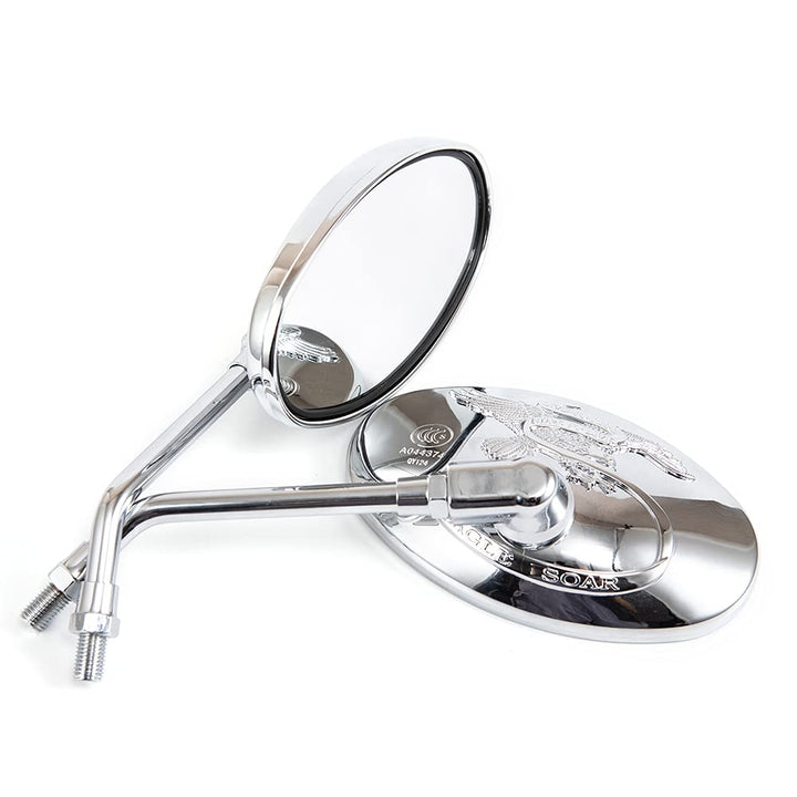 Universal Motorradspiegel Oval Chrom Rückspiegel 10MM Motorrad Seitenspiegel für xt 600 virago 125 5
